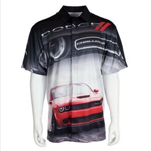 Dodge Challenger Button Down Shirt Medium